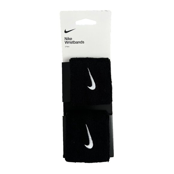 Nike Swoosh Wristband Set of 2 Black ( O/S ) - Picture 2 of 2